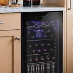 Antarctic Star 36 Bottle Wine Cooler Beverage Refrigerator Small Mini Wine Cellar Beer Soda Bar Fridge Quiet Operation Compressor Adjust Temperature Freestanding Black, 4.4 Cu. Ft