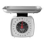 Taylor Analog Kitchen Scale Mechanical Food Scale, 22 lb Capacity, Multicolor