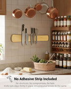 Swaitee Magnetic Knife Holder for Wall, 24 Inch Extra Large Bamboo Knife Strip with Strong Magnetism, Space Saver Organizer for Farmhouse/Restaurant Kitchen, Housewarming Gifts