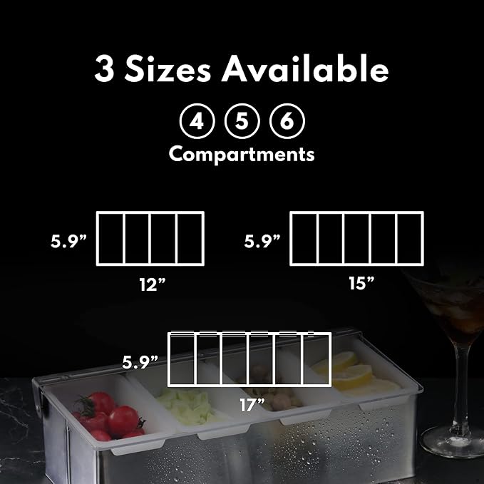 New Star Foodservice 48032 Stainless Steel Condiment Dispenser with 5 Compartments (No Ice Tray)