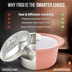 27oz Platinum Silicone Microwave Steamer Pot with Handle & Lid - Korean 100% Food-Grade Steamer Bowl, Heat-Resistant Cooker with Steam Holes, Easy Clean, Dishwasher Safe, Yellow
