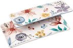 Bico Blossom Symphony Ceramic 14 inch Rectangular Serving Platter, Set of 2, for Serving Salad, Pasta, Cheese, Ham, Appetizer, Microwave & Dishwasher Safe