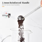 Long Handle Coffee Scoop: 5.64 Inch 18/8 Stainless Steel 1 Tablespoon Metal Measuring Spoon Tbsp Scoop for Coffee Beans, Grounds Coffee, Coffee Powder, Tea, Tall Jars (1Tbsp/15ml)