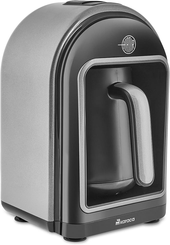 KARACA Hatır Turkish Coffee Maker, 5 Cups Electric Turkish Coffee Machine with Ember Mode, Automatic Temperature Control, Overflow Protection, Audible & Visual Alerts, Galaxy Grey