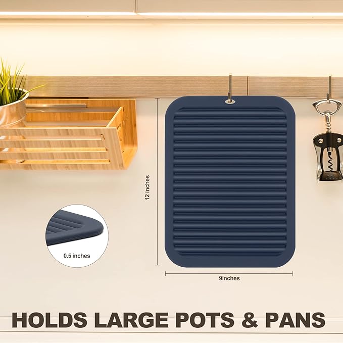 Joyhalo Silicone Trivet Mats Pot Holder Hot Pads Plate Holder Gripper Pad Garlic Peeler Drying Mat Coasters