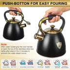 Tea Kettle -2.9 Quart Tea Kettles Stovetop Whistling Teapot Stainless Steel Tea Pots for Stove Top Whistle Tea Pot
