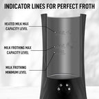 Zulay 4-in-1 Milk Frother and Steamer - Automatic Hot and Cold Foam Maker with Auto Shut Off & Temperature Control for Coffee, Latte, Cappuccino, Hot Chocolate - Black