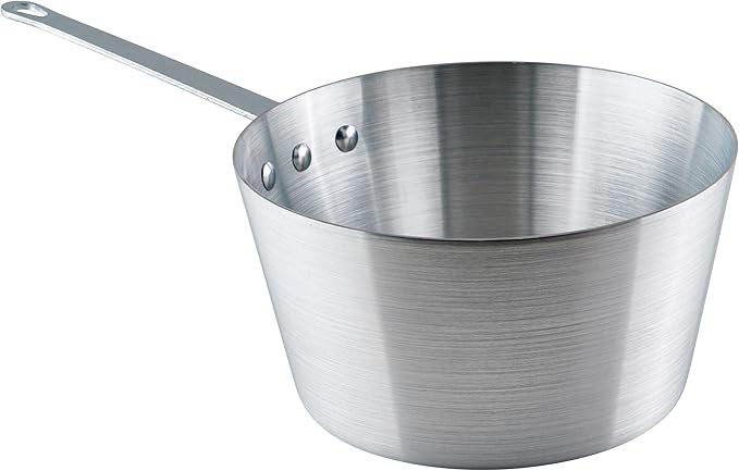 Winco Heavy-Duty Aluminum Tapered Sauce Pan, 3mm, 5 Quart