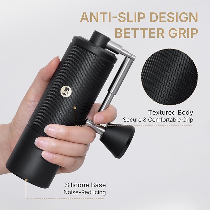 Timemore C5 ESP PRO Manual Coffee Grinder 50 Adjustable Settings, 42mm Stainless Steel Burr Hand Coffee Grinder with Fordable Handle, All Metal, for Espresso, French Press & Pour-over, 30g Capacity