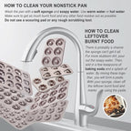 CHEFMADE Donut Mold Cake Pan, 12-Cavity Non-Stick Bear-shaped Doughnut Bakeware for Oven Baking (Champagne Gold)