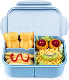 MISS BIG® Bento Box,Bento Box Adult,Lunch Box,Ideal Leak Proof Lunch Containers,No BPAs and No Chemical Dyes Bento Lunch Box,Dishwasher and Microwave Safe Lunch Containers for Adults(1900ml Blue)