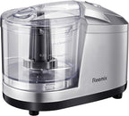 1.5-Cup One-Touch Electric Food Chopper, 100W Mini Food Processor Meat Grinder, Mix, Chop, Mince and Blend Vegetables, Fruits, Nuts, Meats, Stainless Steel Blade (Silver)