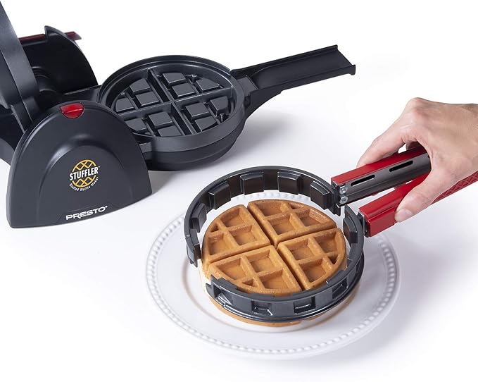 Presto 03512 Stuffler Stuffed Waffle Maker, Belgian, Large, Black