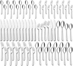 Yoehka 40 Piece Silverware Set for 8, Stainless Steel Flatware Set, Include Spoons/Forks/Knives, Mirror Polished Cutlery Set for Home Restaurant Hotel, Dishwasher Safe