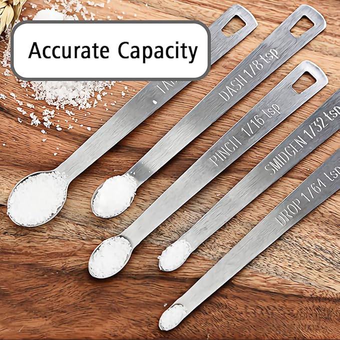 1PCS 1/5 Teaspoon(1/5tsp, 1ml) Single Tiny Measuring Spoon, Small Individual Stainless Steel Measure Spoons Only