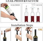 Wine Stoppers Vacuum with Pump, Keep Wine Fresh for up to 7 Days -1 Pump 4 Stopper, Wine Pumps and Wine Vacuum Stopper, Reusable for Wine Saver, Wine Stoppers for Wine Bottles