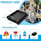 17" x 13" Nonstick Grill Griddle for Most Gas Grills, Universal Flat Top Griddle for Charcoal/Gas Stove, Cooking Griddle Plate with Removable Handles & Grease Groove for Camping, Tailgating, Parties