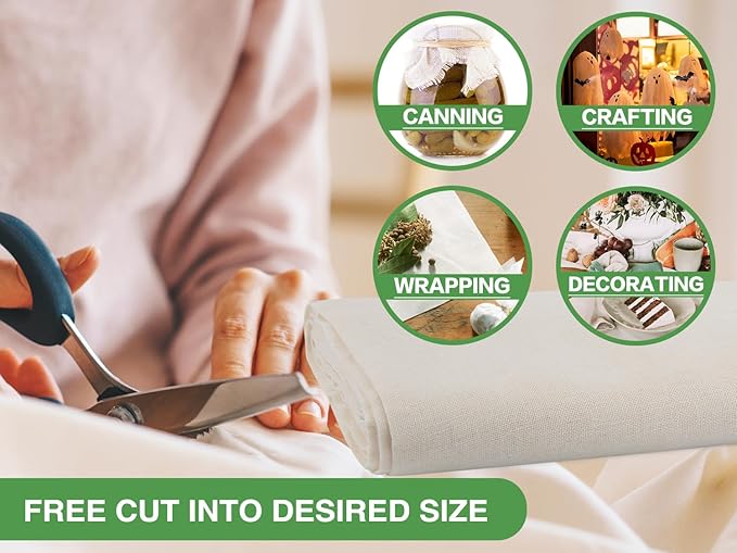 Olicity Cheese Cloths, Grade 100, 36x36Inch, Reusable Cheese Cloth with Closed Edges Fabric Fine Mesh Cloth, Unbleached Cotton Muslin Cheesecloth for Straining, Cooking, Yogurt, Herbs,Crafts - 9 Sq.Ft