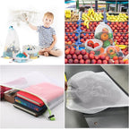 Set of 12 Washable Mesh Produce Bags - 12 Small Red (8"x12") See-Through Mesh Bags for Storage, Fruit, Vegetable, Toy