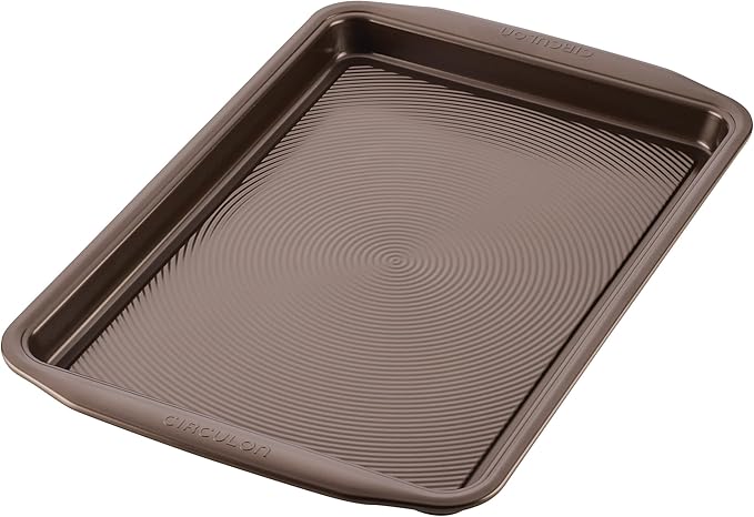 Circulon Nonstick Bakeware, Nonstick Cookie Sheet / Baking Sheet - 10 Inch x 15 Inch, Chocolate Brown