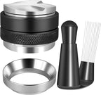 Reoszeank 58mm Espresso Accessories Kit, Coffee Distributor and Tamper Leveler, WDT Tool and Dosing Funnel Set Fits 58 mm Espresso Machines and Portafilters