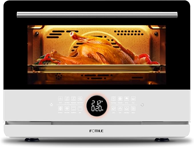 FOTILE HYZK32-E3 ChefCubii 1.1 cu. ft. 4-in-1 Steam-Combi Oven with Steam-Bake, Air Fry, Convection, Dehydrator Functions, and 50 Preset Menus,White