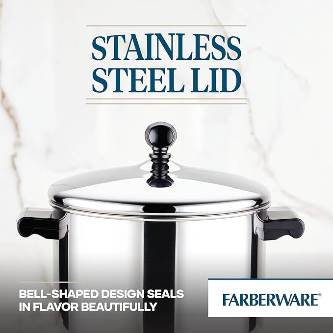 Farberware Classic Stainless Steel 4-Quart Covered Saucepot - - Silver