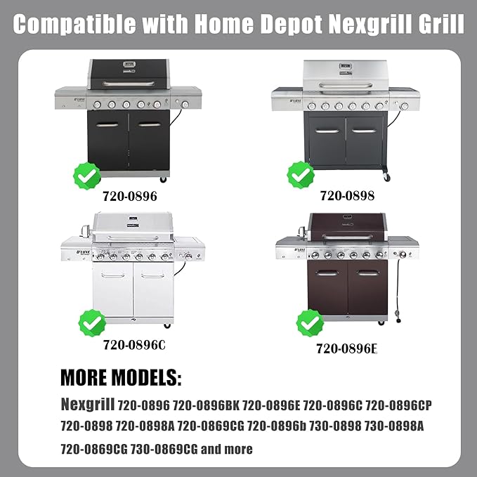 SafBbcue Full Size Griddle Inserts for Nexgrill 720-0896 720-0896B 720-0896C 720-0896E 720-0896CP 720-0898 720-0898A Flat Top Griddle for Homedepot Nexgrill 730-0898 730-0898A, Carbon Steel