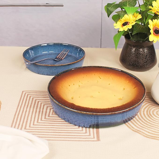 Porcelain Au Gratin Dishes,Baking Dish microwave & Oven Safe, Casserole Dishes, Gratin Dishes Set for Lasagna & Cobblers, 17 oz 7.9 INCH