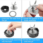 BokWin 2Pcs Blender O-Ring Gasket Seal，Rubber Sealing O-Gasket Rings for Oster and Osterizer Blender Models