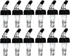 12 Pack Measured Liquor Pour Spout, Liquor Bottle Pourers, Measure Pour Spout for Liquor Bottles, Bottle Pourers for Alcohol, Shot Pourer Cocktail Liquor Dispenser Bar Bartending Tool -1.5oz/45ml