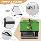 Clover Top Hat Gold Lucky Coin Print Toaster Oven Cover for St. Patrick's Day Decor, Microwave Cover for Kitchen Countertop Appliance Dust Protector Decorative Oven Accessories, Green, M