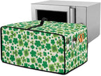 Four Leaf Clover Print St. Patrick's Day Toaster Oven Cover Anti Scratch Microwave Cover for Kitchen Countertop Appliance Dust Protector Decorative Oven Accessories, Green, S
