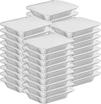 WANBAO 200 PACK 8.3"x6.2" Disposable Tin Foil Pans with Lids 2.25LB Aluminum Pans To Go Containers for Cooking, Baking, Catering Party Meal Prep, Take Out, Freeze