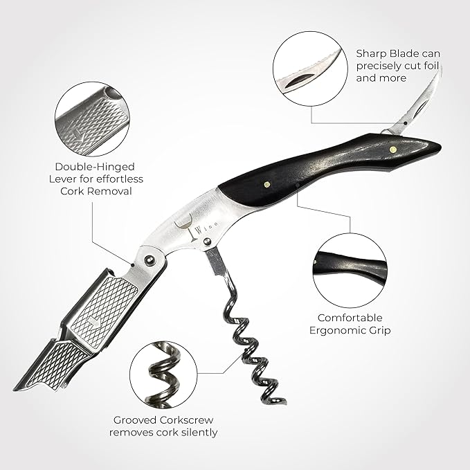 Wino Wine Key! - Professional Sommelier's Corkscrew Wine Opener