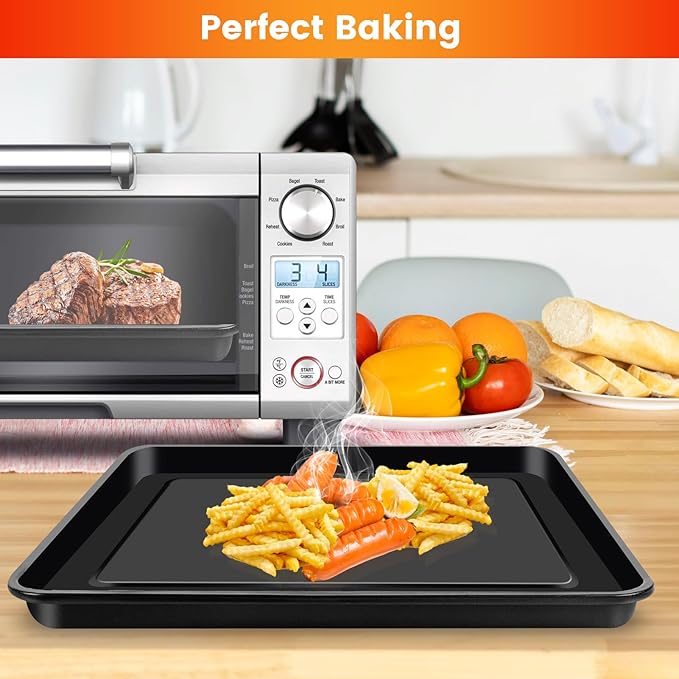 10" × 10" Baking Pan for Breville Compact Smart Oven，Food Grade Non-stick Toaster Replacement Parts Accessories Compatible with Breville Mini Smart Toaster Oven, Dishwasher Safe