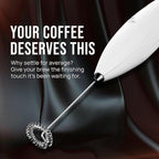 Zulay Kitchen Executive Series Luxury Gift Milk Frother with 4 Duracell Batteries – Handheld Electric Foam Maker for Coffee, Lattes & Hot Chocolate – Deluxe Finish, Ultimate Gift for Coffee Lovers