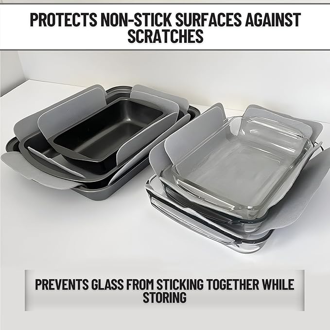 Evelots Bakeware/Cookware Scratch Protectors-Pots/Pan/Dish Dividers-Set of 12 - Two Large Sizes-Extra Thick Felt - Prevent Chips and Cracks When Stacking