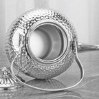 SANQIAHOME Antique 1.8L (60 Oz) Stainless Steel Teapot with Infuser Silver