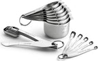 Spring Chef Stainless Steel Measuring Cups & Spoons Set of 20 with Leveler, Nesting 7 Metal Measuring Cups & 13 Spoons for Dry & Liquid Ingredients, Dishwasher Safe Kitchen Tools for Cooking & Baking