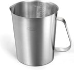 Measuring Cup, [Upgraded, 3 Measurement Scales, Including Cup Scale, ML Scale, Ounce Scale], Newness Stainless Steel Measuring Cup with Marking with Handle, 64 Ounces (2.0 Liter, 8 Cup)
