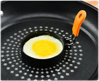 3.5" Egg Rings 6“ Pancake Mold with Silicone Handle, Round Mold for English Muffins - Griddle Cooking Shaper for Indoor Camping Breakfast Sandwiches w/Silicone Oil Brush set of 6 (4pcs 3.5"+2pcs 6")