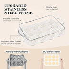 Regular 12 Cup and Mini 24 Cup Nonstick Cupcake Pan Set Silicone Muffin Pan for Baking Silicone Cupcake Mold with Metal Reinforced Frame BPA Free (2 Pcs, Cream)
