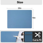Ecotrim - Dish Drying Mat for Kitchen Counter | Coffee Bar Mat for Countertops | Heat Resistant Drainer Mat with Non-slip Rubber Backed | Hide Stain Kitchen Absorbent Draining Mat | Blue 16"x20"