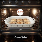 MAGNIFIQUE Small 4 Quart Casserole Programmable Slow Cooker with Ceramic Baking Dish - Perfect Kitchen Small Appliance for Family Dinners, Oven Safe and Durable Bakeware for Lasagna, Roasts (Red)