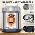 Hermolante Herb Grinder Spice Grinder, 200 w Herb Grinder with Stainless Steel Blade and Cleaning Brush, Compact Size Electric Grinder for Herbs and Spices -5.11in(Stainless Steel)