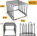 Kitchen Pan Organizer and Pot Rack, 5-Slot Steel Holder for Thin Pans, Baking Trays, and Cutting Boards - Space-Saving Storage