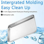 Baking Sheets 5 Pieces, Bastwe Cookie Sheets Set of 5 Stainless Steel Baking Pans Toaster Oven Tray Pans, Rectangle Size 12 × 9 × 1 inch, Rustproof & Healthy & Easy Clean & Dishwasher Safe