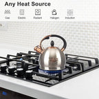 3Quart Whistling Tea Kettle Classic Teapot Stainless Steel Teakettle with Cool Grip for Stovetop