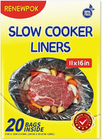 Slow Cooker Liners,1-3 Quart Cooking Bags Small Size 11"x 16", Disposable Slow Cooker Bags Oval For Crock Pot 20PCS